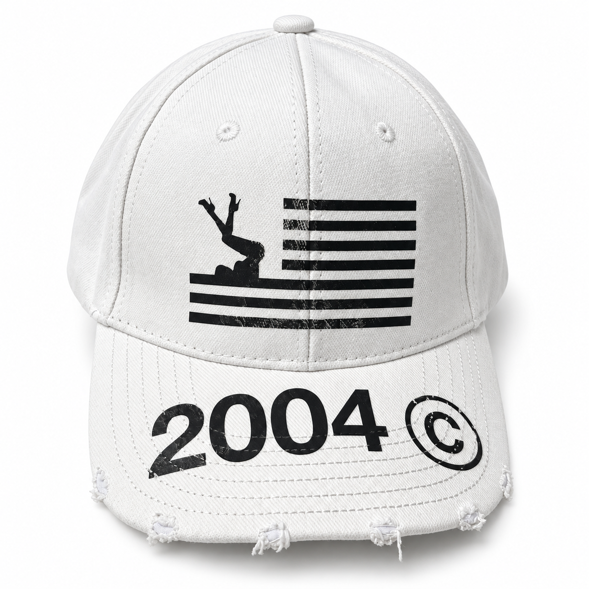 white wmn flag cap