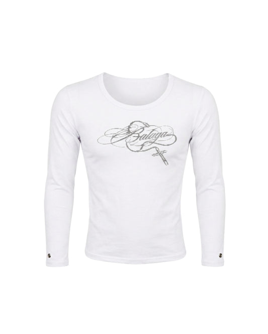 ROSARIUM WHITE LONG SLEEVE