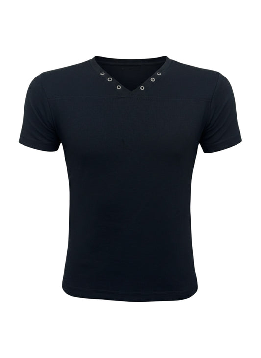 BLACK SLIM TEE
